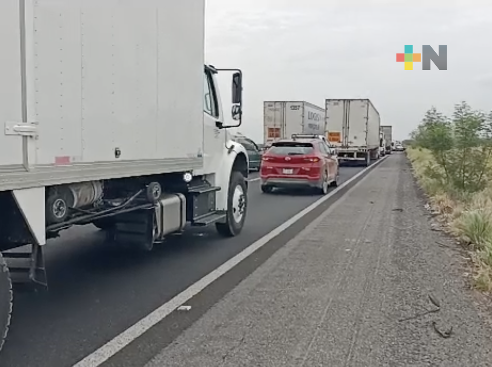 Tráfico vehicular muy lento en autopista La Tinaja-Isla: Capufe